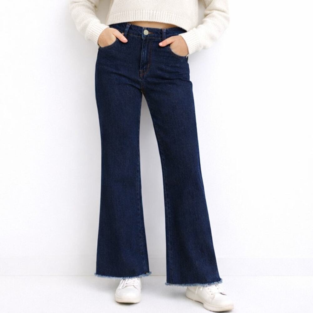La Miel Wide Leg Dark Wash Jeans Juniors Size Small